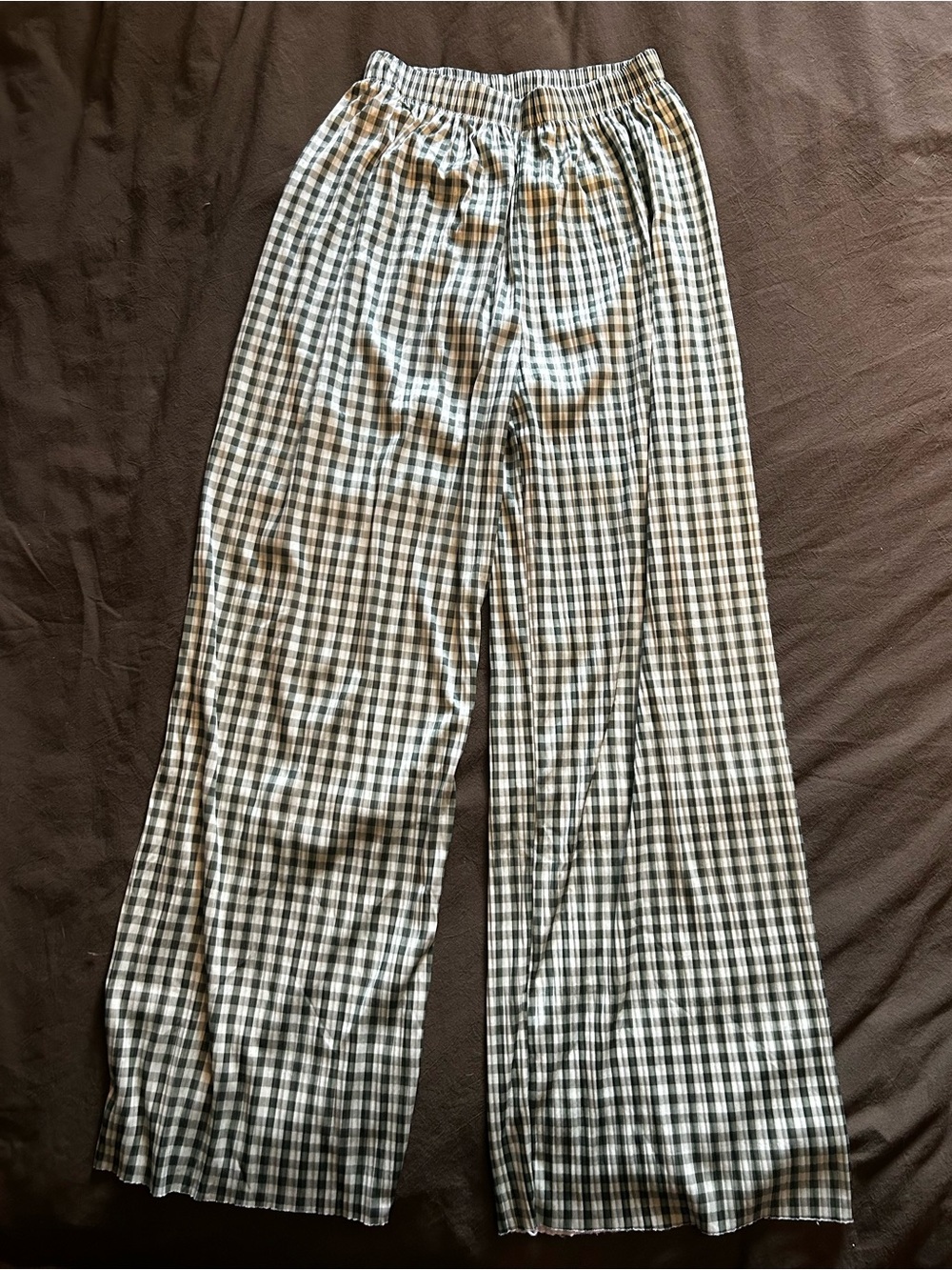 Green & White Checkered Lounge Pants